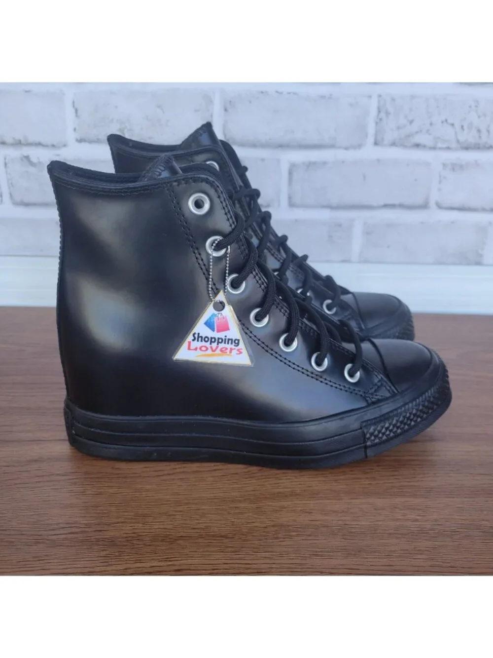 ✨Converse Chuck Taylor All Star Wedge Leather Sz 9.5 Women Shoes Sneaker A12827C